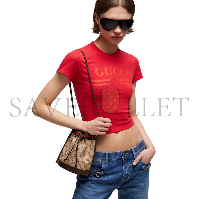 GUCCI MINI BUCKET BAG WITH WEB 876060 (19.5*15.5*10.5cm)